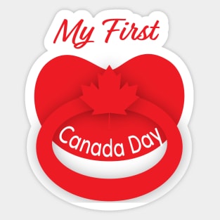 My First Canada Day pacifier Sticker